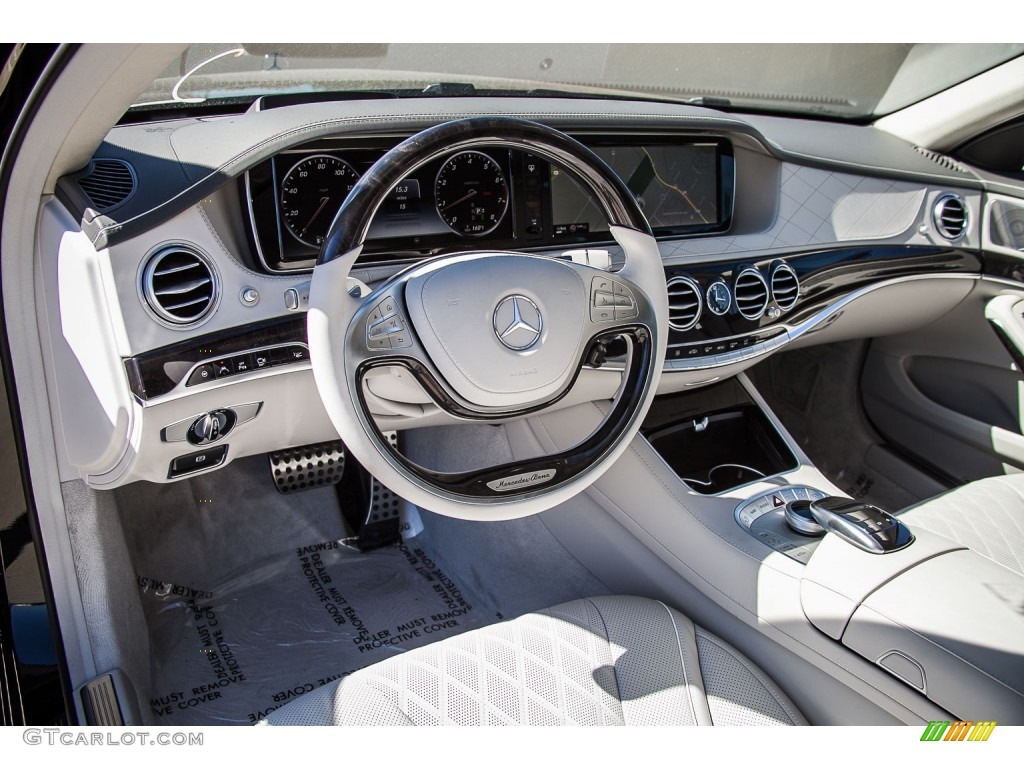 Crystal Grey/Seashell Grey Interior 2015 Mercedes-Benz S 550 Sedan Photo #108138102