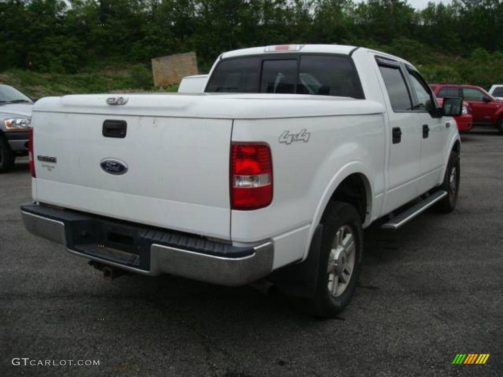 2004 F150 XLT SuperCrew 4x4 - Oxford White / Black/Medium Flint photo #3