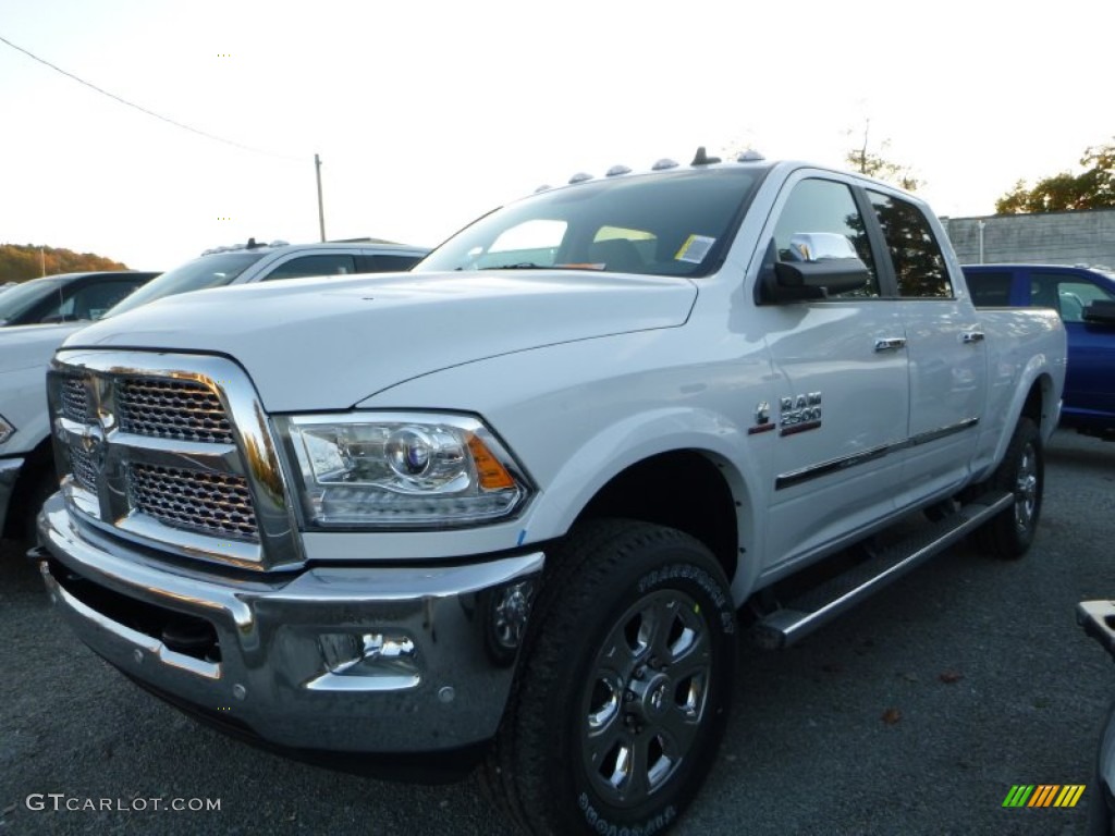 2016 2500 Laramie Crew Cab 4x4 - Bright White / Canyon Brown/Light Frost Beige photo #1