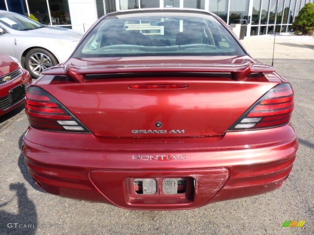 2002 Grand Am SE Sedan - Redfire Metallic / Dark Pewter photo #3