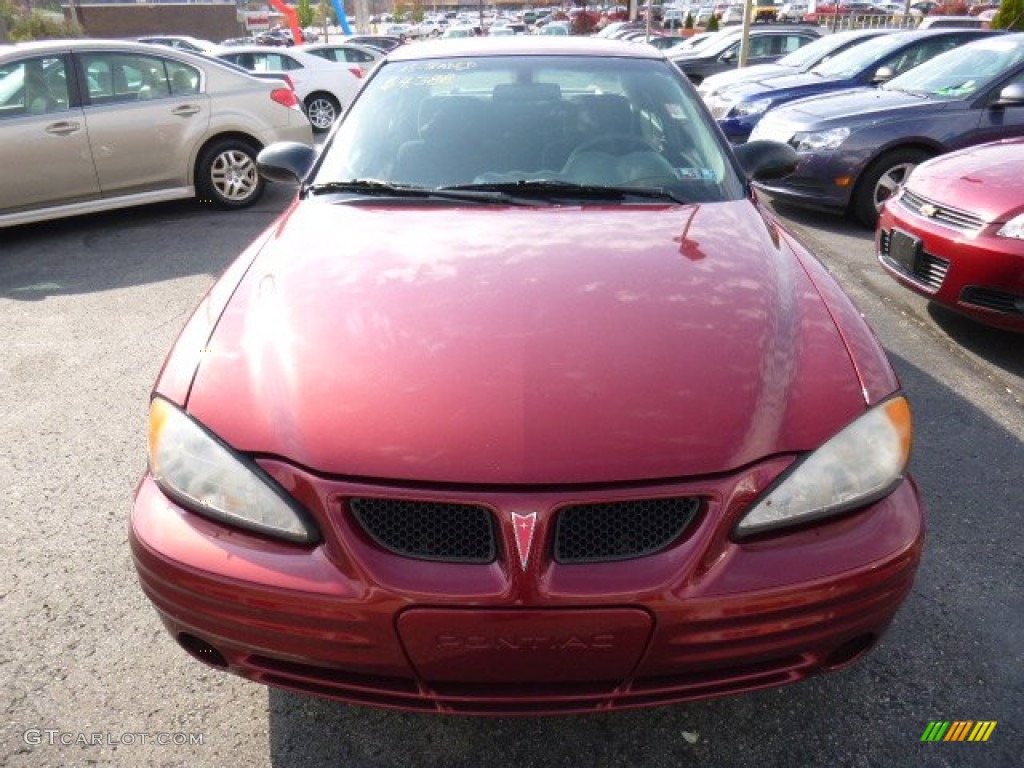 2002 Grand Am SE Sedan - Redfire Metallic / Dark Pewter photo #6