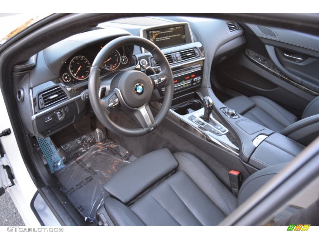 Black Interior 2014 BMW 6 Series 640i xDrive Gran Coupe Photo #108148747