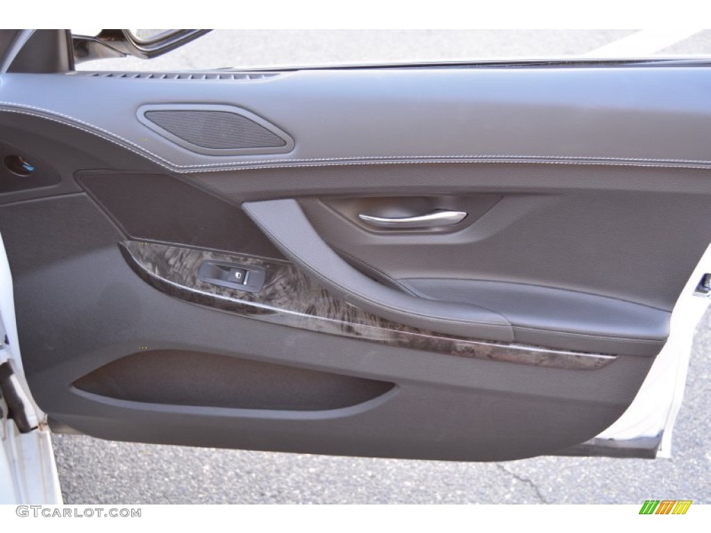 2014 BMW 6 Series 640i xDrive Gran Coupe Black Door Panel Photo #108149104