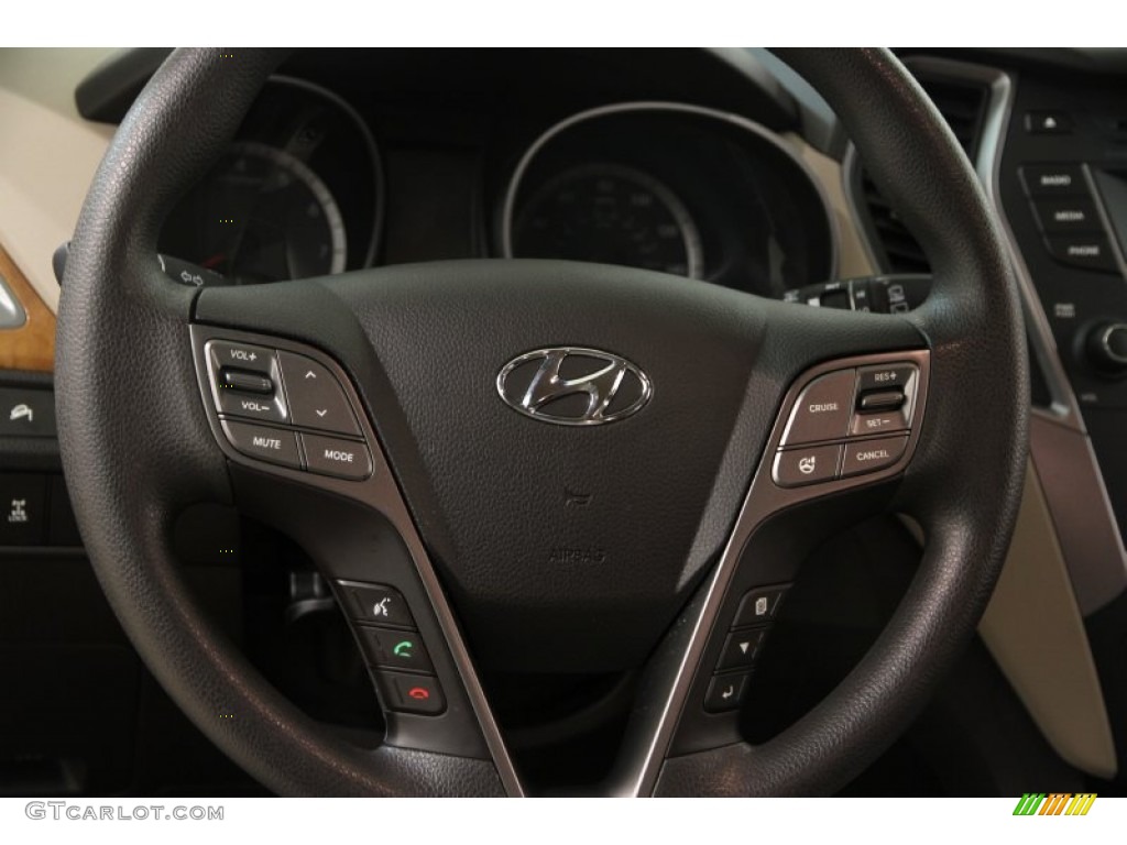 2015 Hyundai Santa Fe Sport 2.4 AWD Beige Steering Wheel Photo #108152315