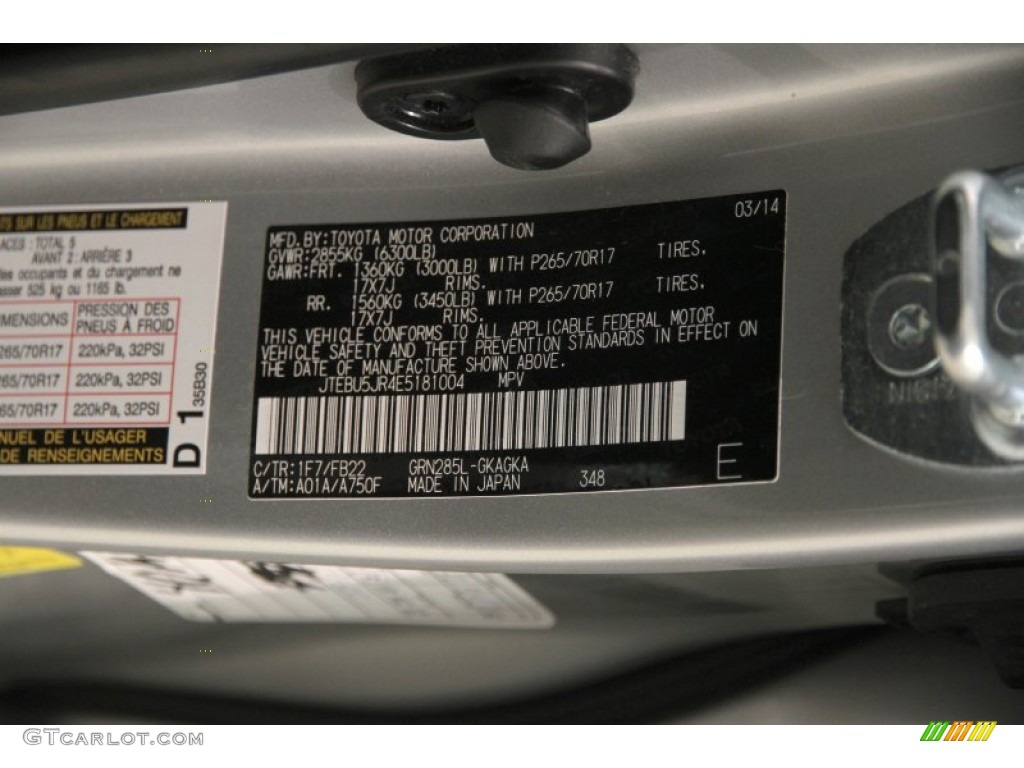 2014 4Runner SR5 4x4 - Classic Silver Metallic / Black photo #19