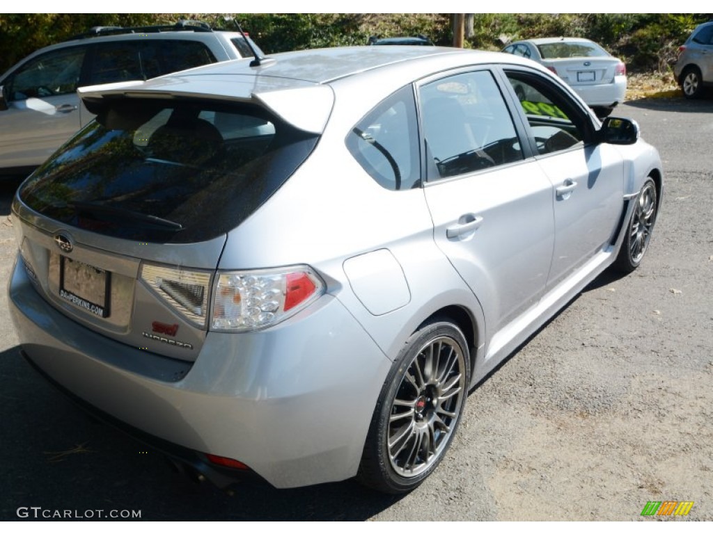 2012 Impreza WRX STi 5 Door - Ice Silver Metallic / Black photo #6