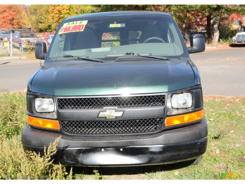2011 Express 1500 Work Van - Dark Green Metallic / Medium Pewter photo #2