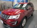 2016 Ruby Red Metallic Tri-Coat Ford Explorer Limited  photo #3