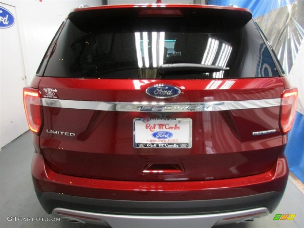 2016 Explorer Limited - Ruby Red Metallic Tri-Coat / Medium Light Camel photo #5