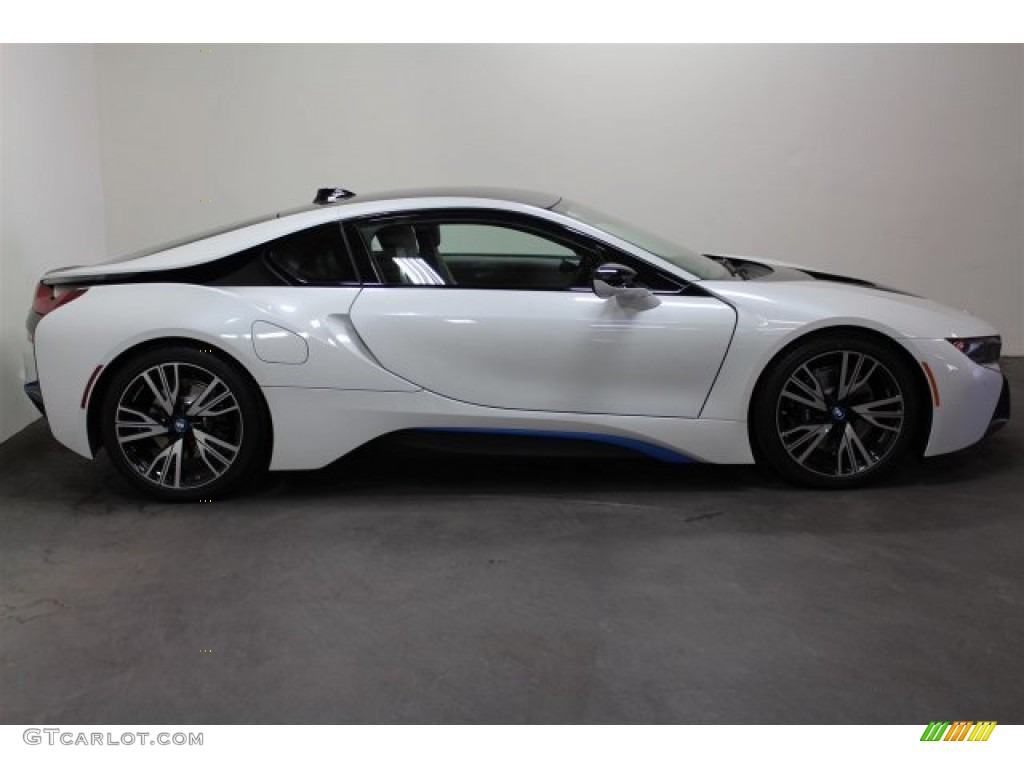 Crystal White Pearl Metallic 2015 BMW i8 Pure Impulse World Exterior Photo #108158411