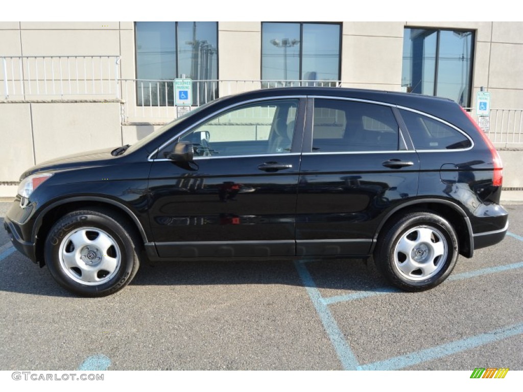 2009 CR-V EX 4WD - Crystal Black Pearl / Ivory photo #6