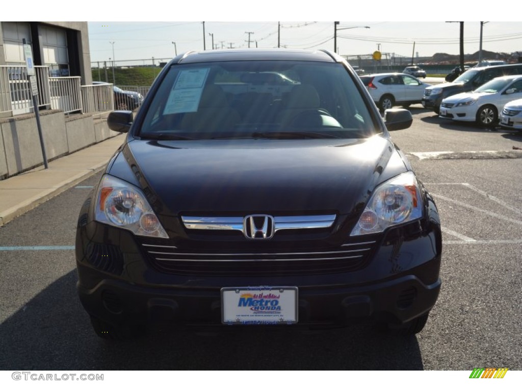 2009 CR-V EX 4WD - Crystal Black Pearl / Ivory photo #8