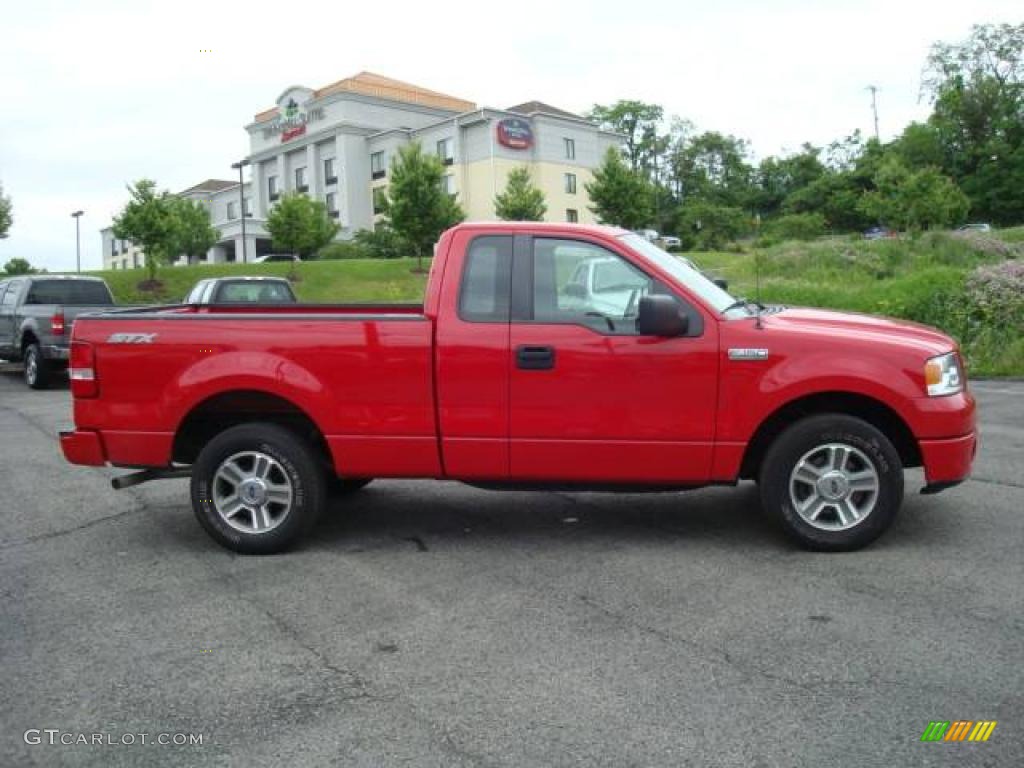 2008 F150 STX Regular Cab - Bright Red / Medium/Dark Flint photo #2