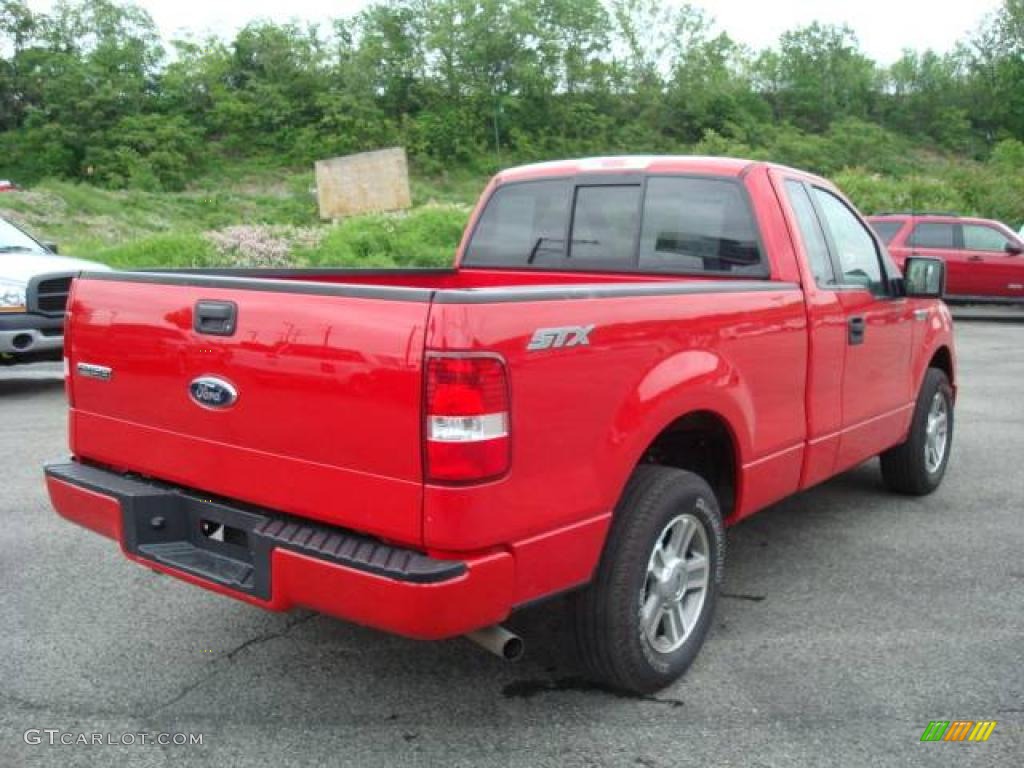 2008 F150 STX Regular Cab - Bright Red / Medium/Dark Flint photo #3