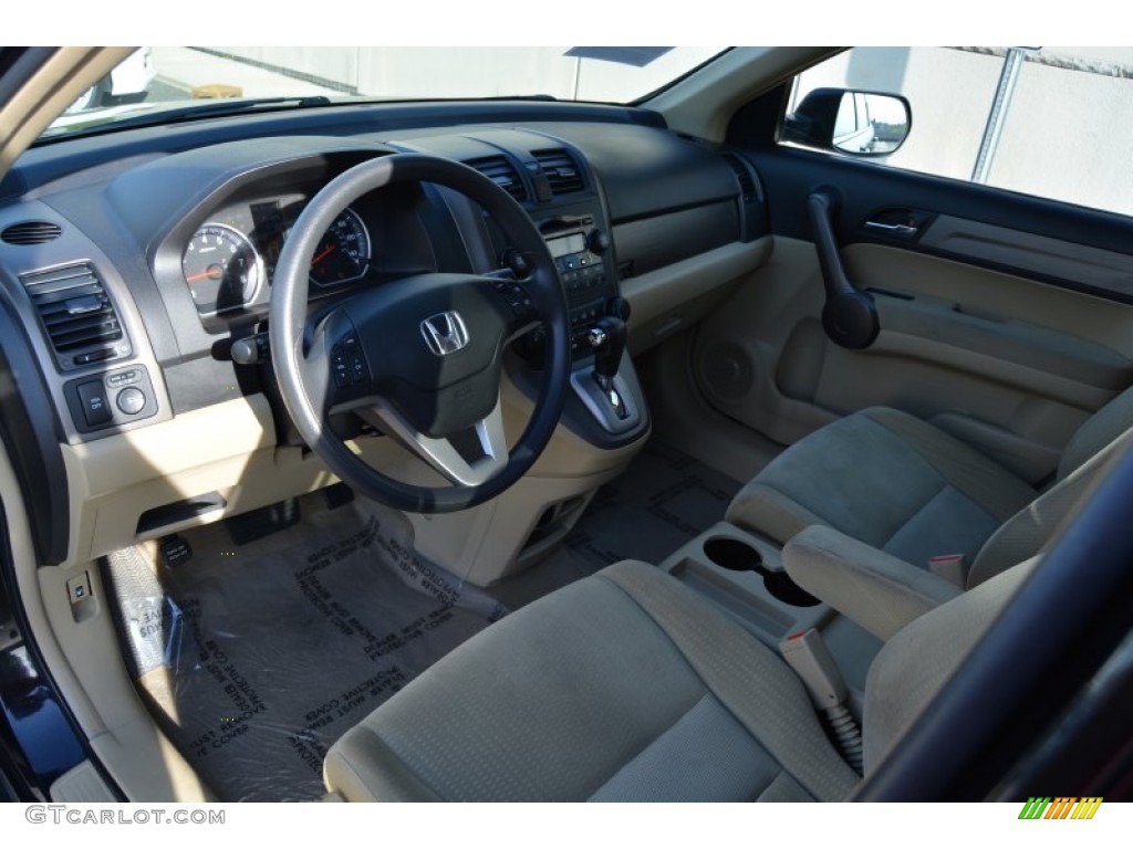 2009 CR-V EX 4WD - Crystal Black Pearl / Ivory photo #11
