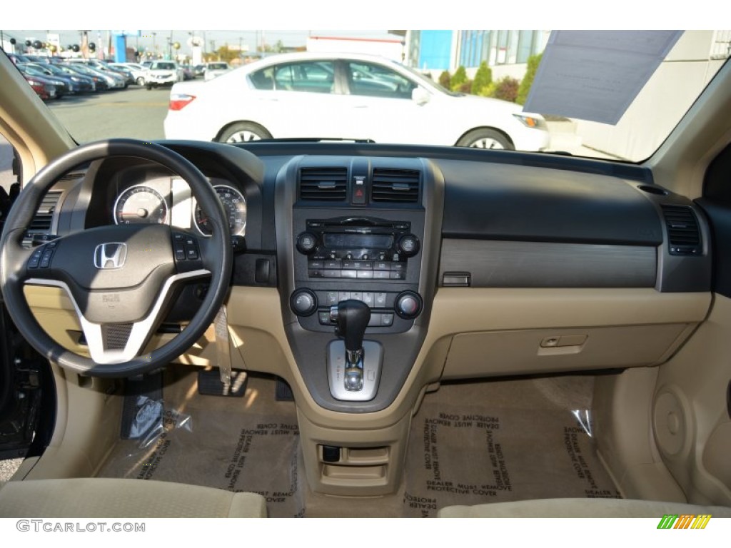 2009 CR-V EX 4WD - Crystal Black Pearl / Ivory photo #14