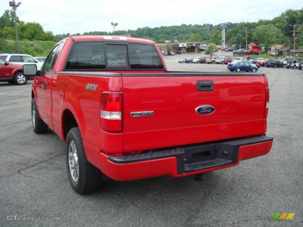 2008 F150 STX Regular Cab - Bright Red / Medium/Dark Flint photo #5