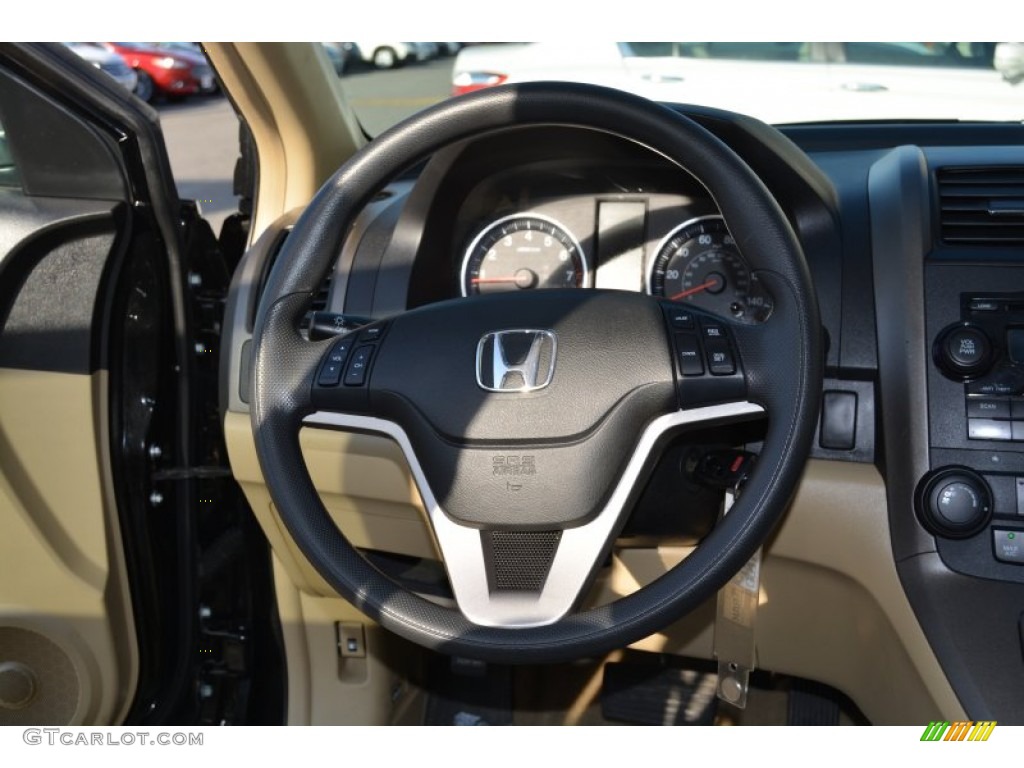 2009 CR-V EX 4WD - Crystal Black Pearl / Ivory photo #17
