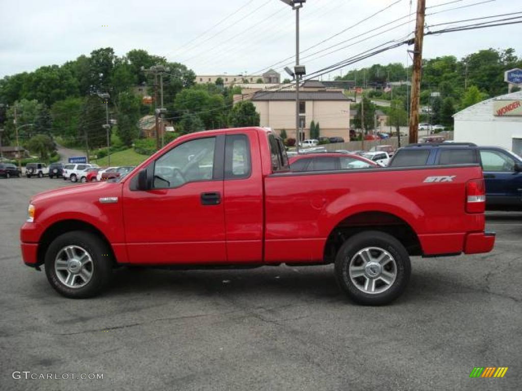 2008 F150 STX Regular Cab - Bright Red / Medium/Dark Flint photo #6