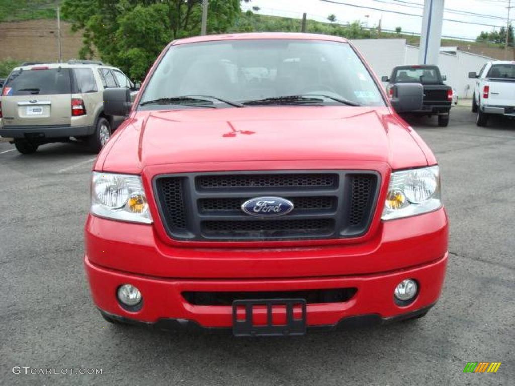 2008 F150 STX Regular Cab - Bright Red / Medium/Dark Flint photo #8