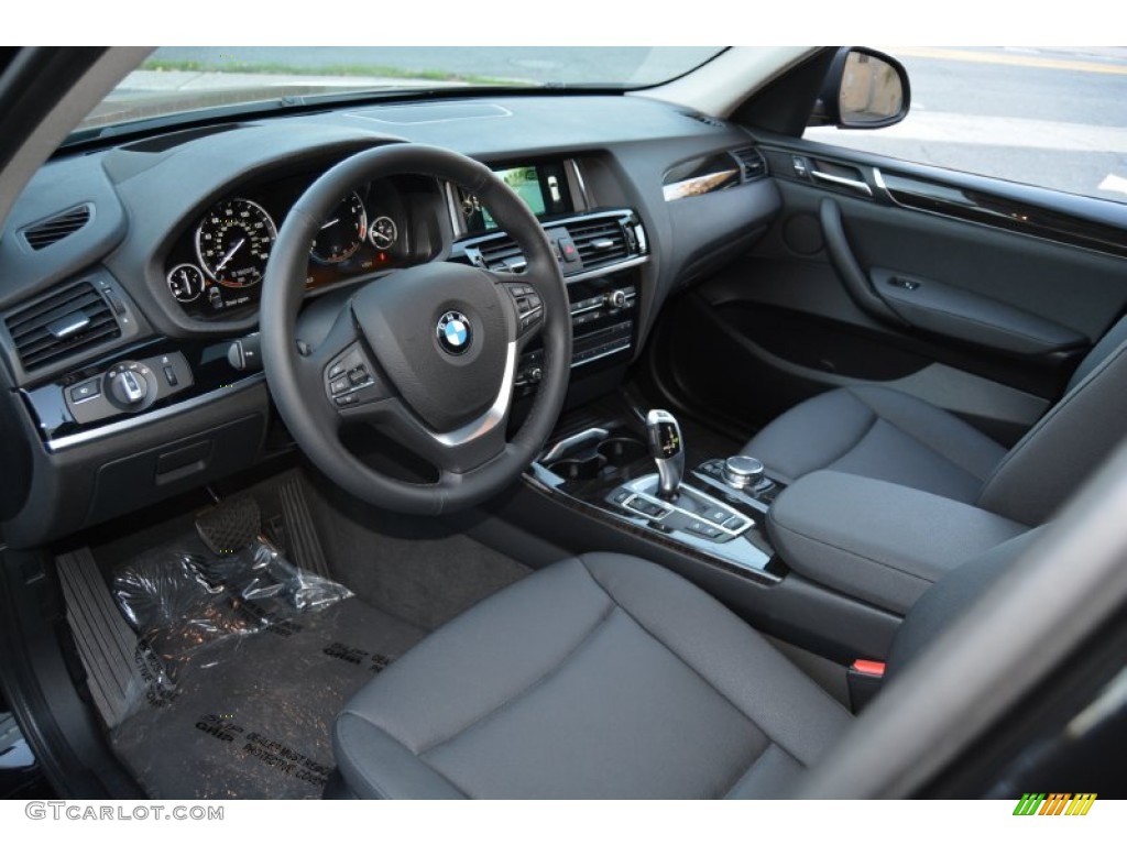 Black Interior 2016 BMW X3 xDrive28i Photo #108159283