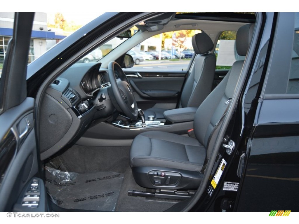 Black Interior 2016 BMW X3 xDrive28i Photo #108159307