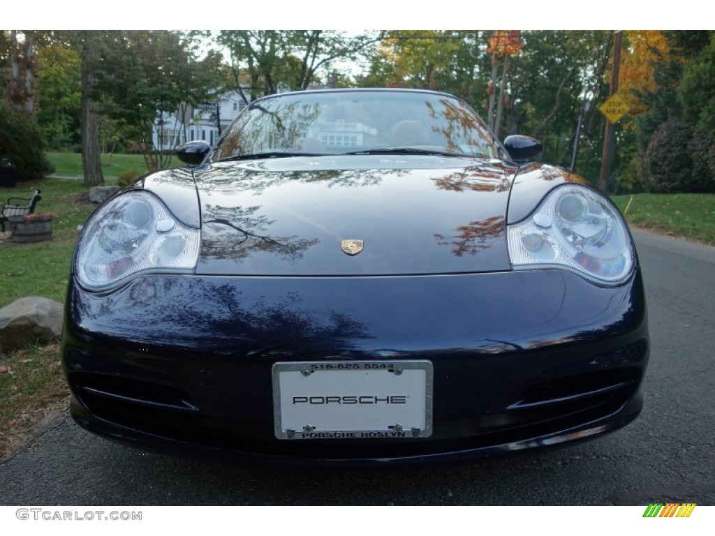 2003 911 Carrera 4 Cabriolet - Midnight Blue Metallic / Cinnamon Brown photo #2