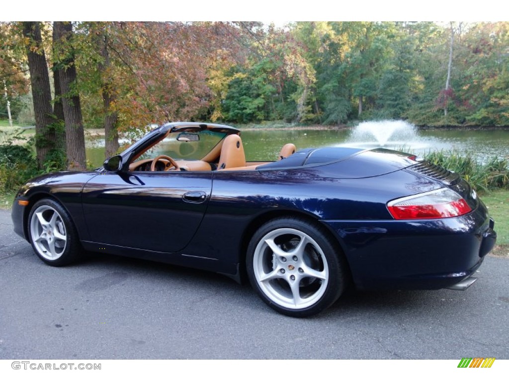 2003 911 Carrera 4 Cabriolet - Midnight Blue Metallic / Cinnamon Brown photo #4