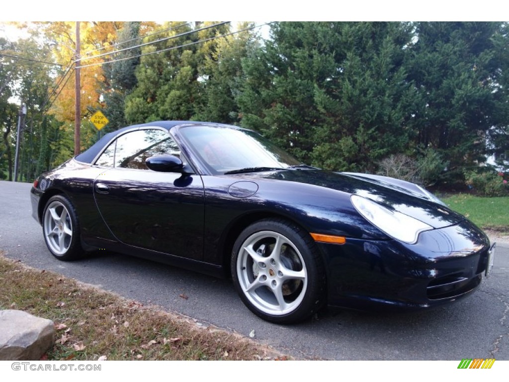 2003 911 Carrera 4 Cabriolet - Midnight Blue Metallic / Cinnamon Brown photo #8