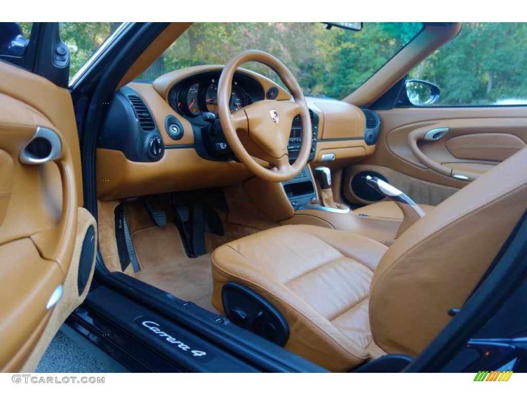 2003 911 Carrera 4 Cabriolet - Midnight Blue Metallic / Cinnamon Brown photo #11