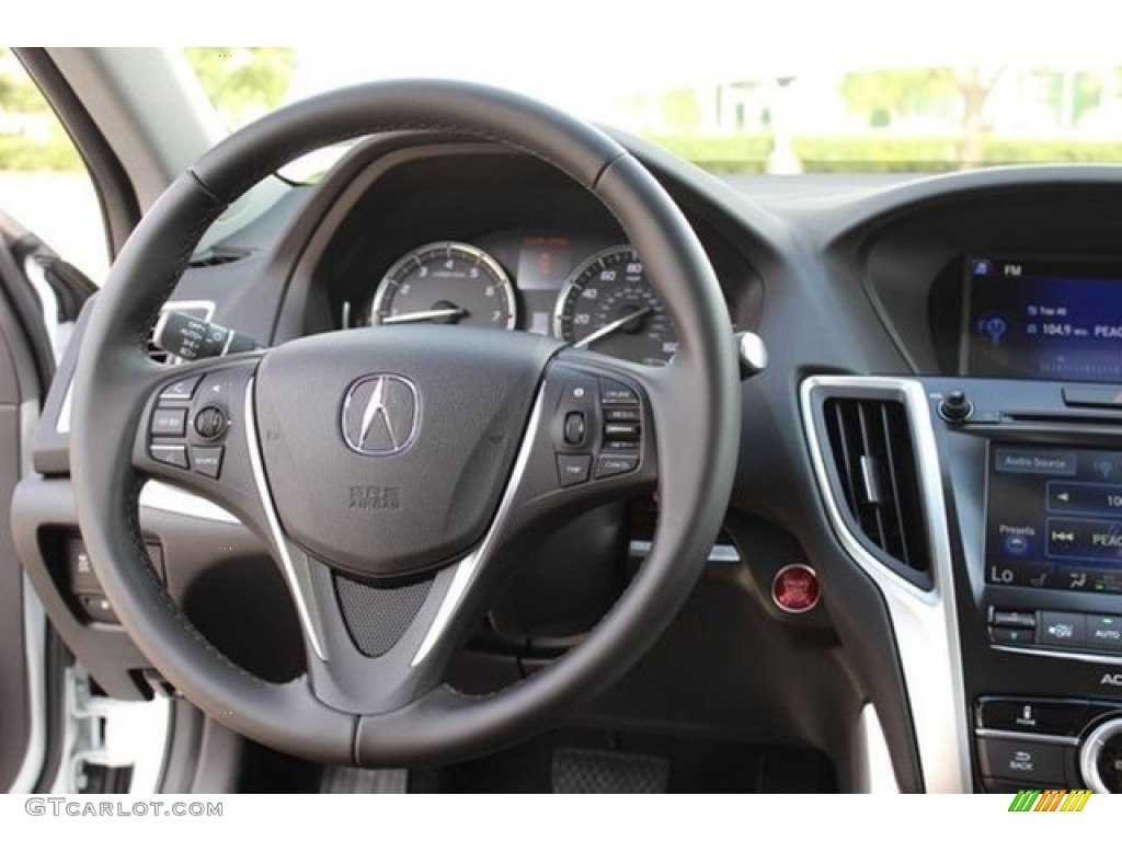 2016 Acura TLX 2.4 Espresso Steering Wheel Photo #108161674