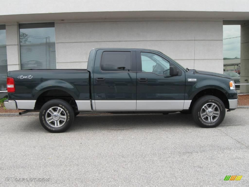 2006 F150 XLT SuperCrew 4x4 - Aspen Green Metallic / Medium/Dark Flint photo #2