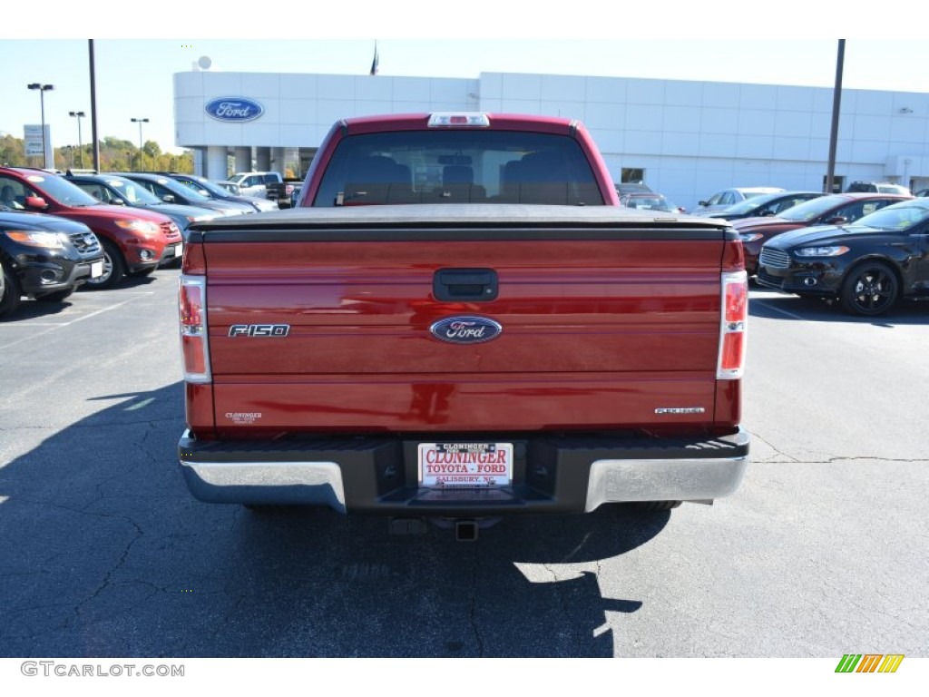 2014 F150 XLT SuperCab - Ruby Red / Steel Grey photo #4