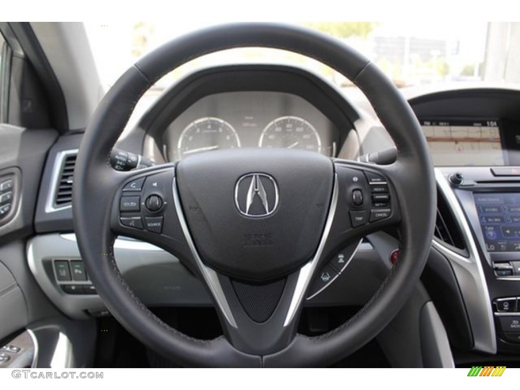 2016 Acura TLX 3.5 Advance Graystone Steering Wheel Photo #108166020