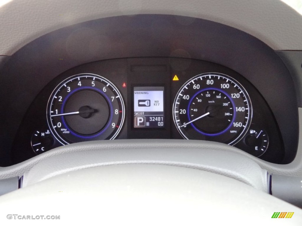 2012 G 37 x AWD Sedan - Moonlight White / Stone photo #11