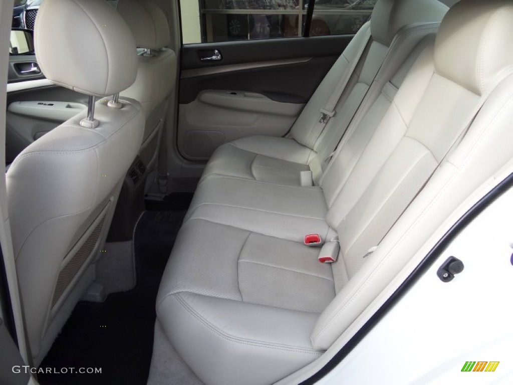 2012 G 37 x AWD Sedan - Moonlight White / Stone photo #19