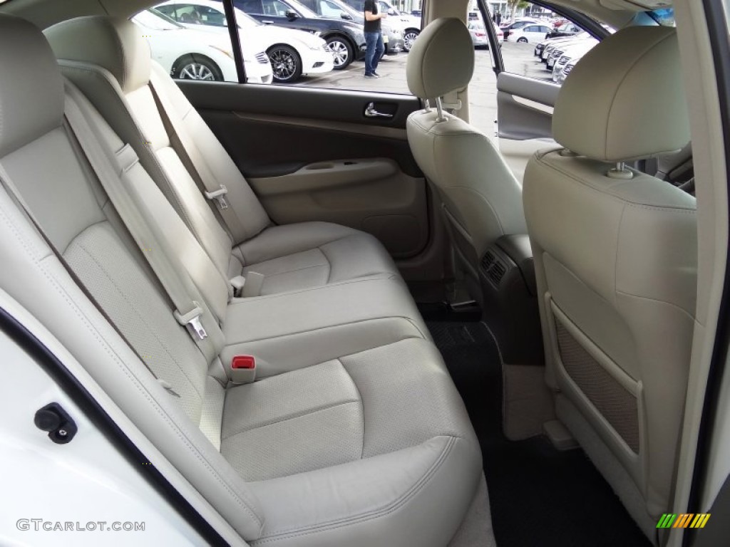 2012 G 37 x AWD Sedan - Moonlight White / Stone photo #22