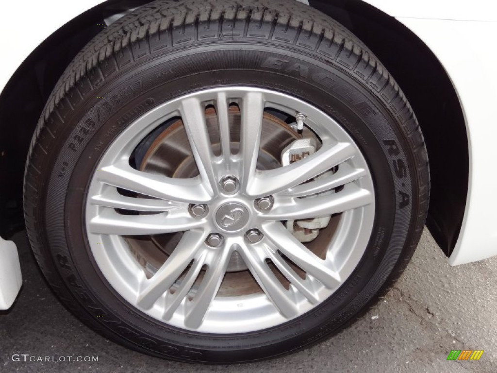 2012 G 37 x AWD Sedan - Moonlight White / Stone photo #25