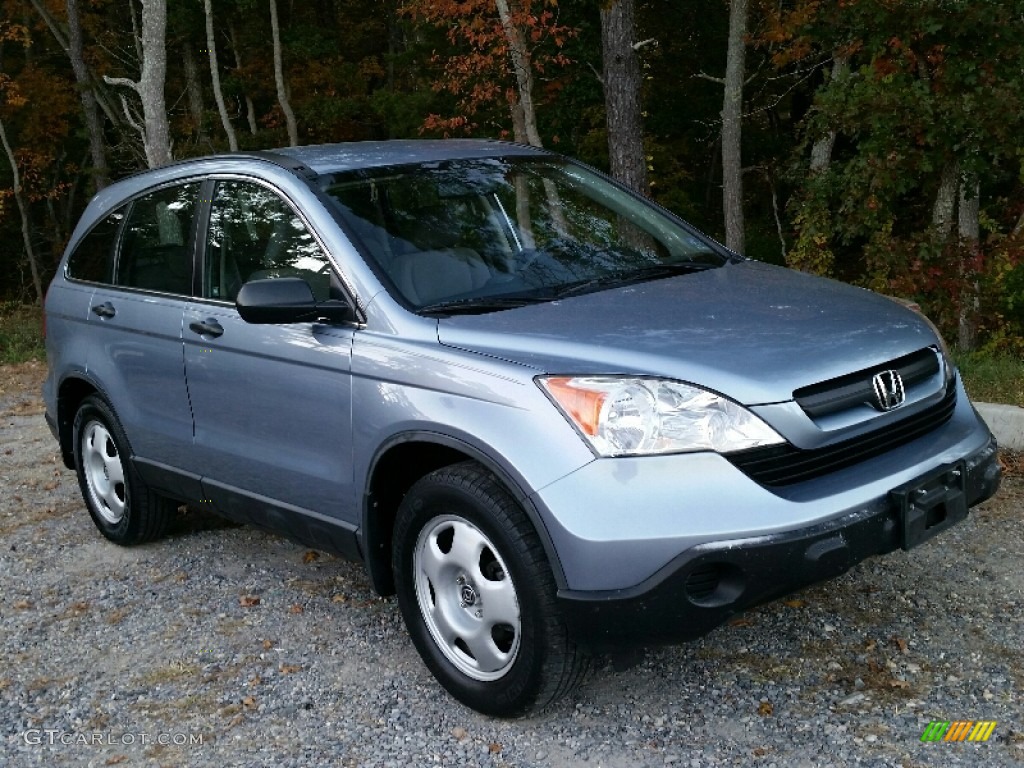 2009 CR-V LX 4WD - Glacier Blue Metallic / Gray photo #3