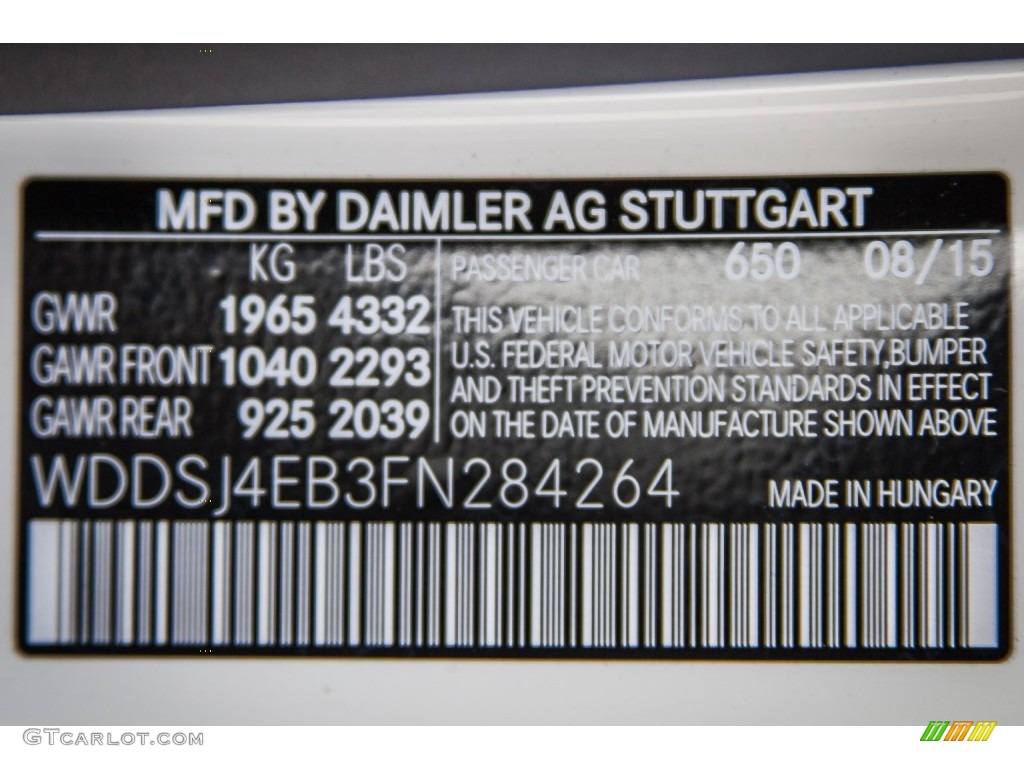 2015 CLA 250 - Cirrus White / Beige photo #7