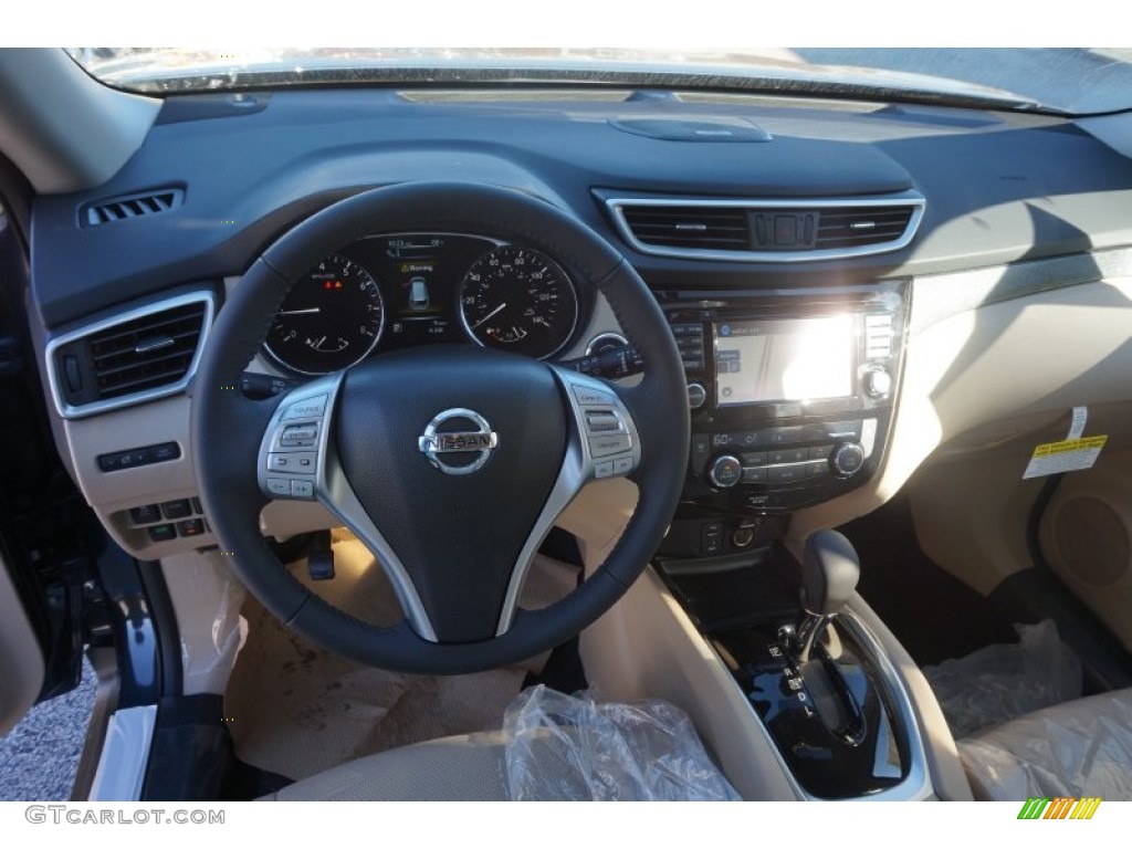 2016 Nissan Rogue SL Almond Dashboard Photo #108178220