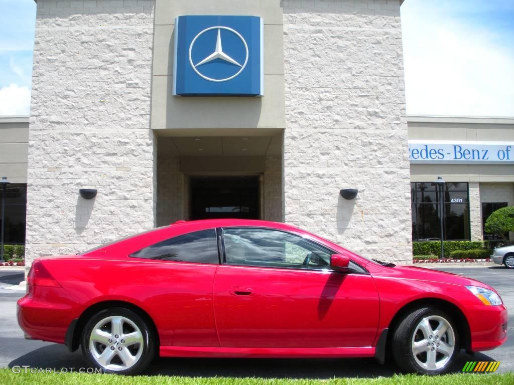 2007 Accord EX V6 Coupe - San Marino Red / Ivory photo #5