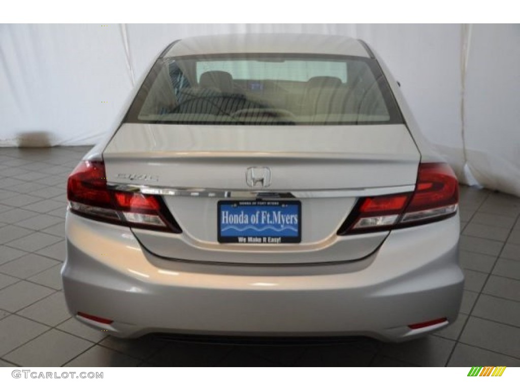 2015 Civic LX Sedan - Alabaster Silver Metallic / Gray photo #6