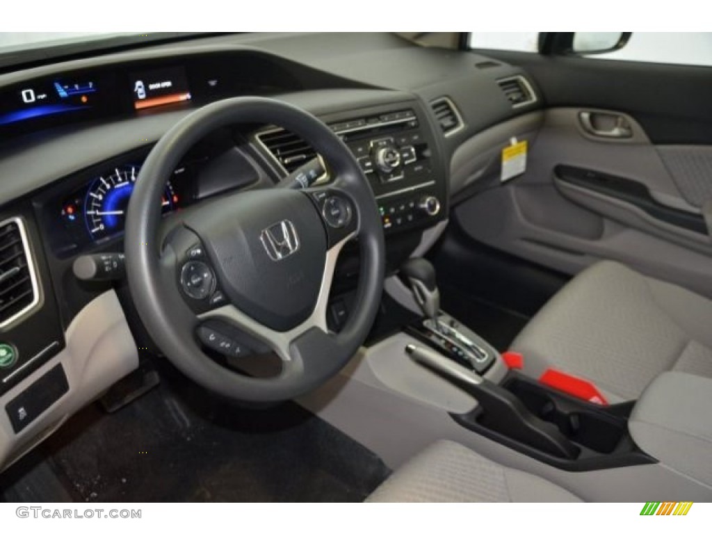 2015 Civic LX Sedan - Alabaster Silver Metallic / Gray photo #9