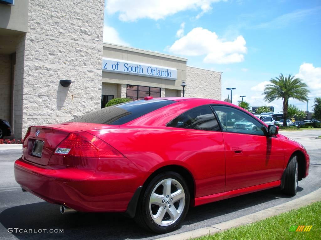 2007 Accord EX V6 Coupe - San Marino Red / Ivory photo #6