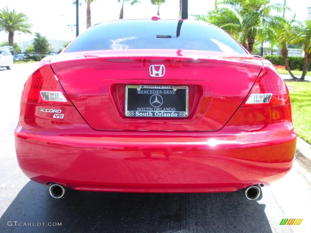 2007 Accord EX V6 Coupe - San Marino Red / Ivory photo #7