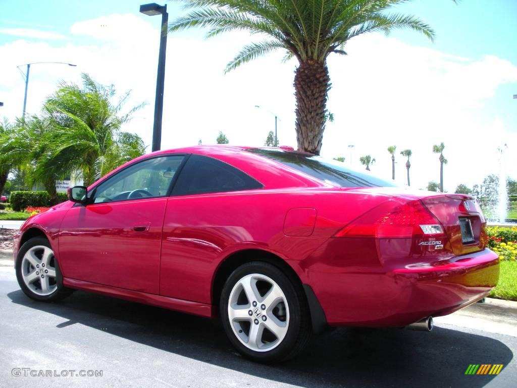 2007 Accord EX V6 Coupe - San Marino Red / Ivory photo #8