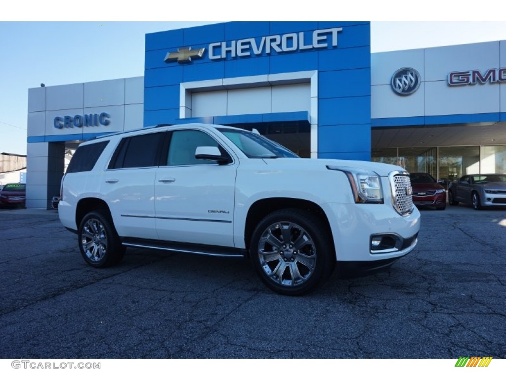 2016 Yukon Denali - Summit White / Cocoa/Shale photo #1