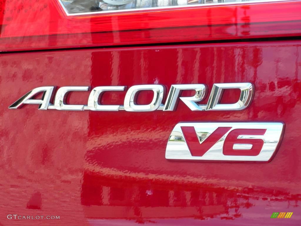 2007 Accord EX V6 Coupe - San Marino Red / Ivory photo #9