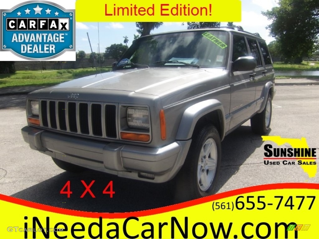 2001 Cherokee Classic 4x4 - Silverstone Metallic / Agate photo #1